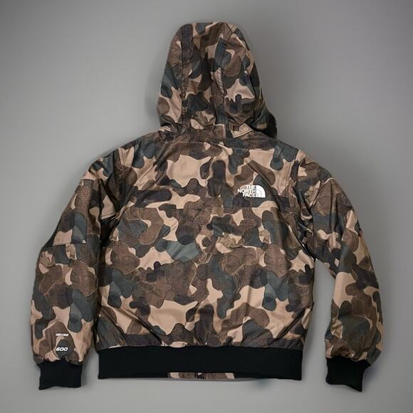 THE NORTH FACE Boy’s Gotham Goose Down Jacket Parka TNF Black Camo M (10) NWT - Picture 3 of 9